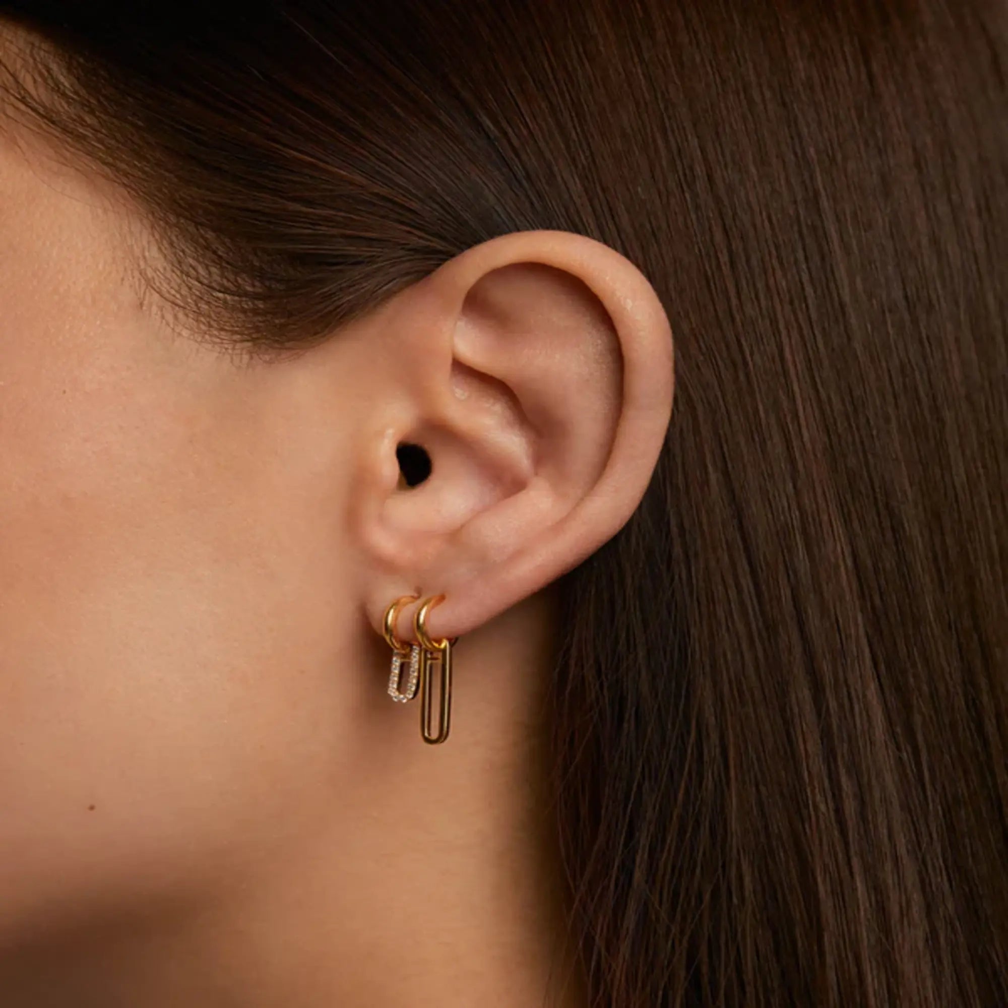 18ct Yellow Gold Vermeil Nexa Earrings