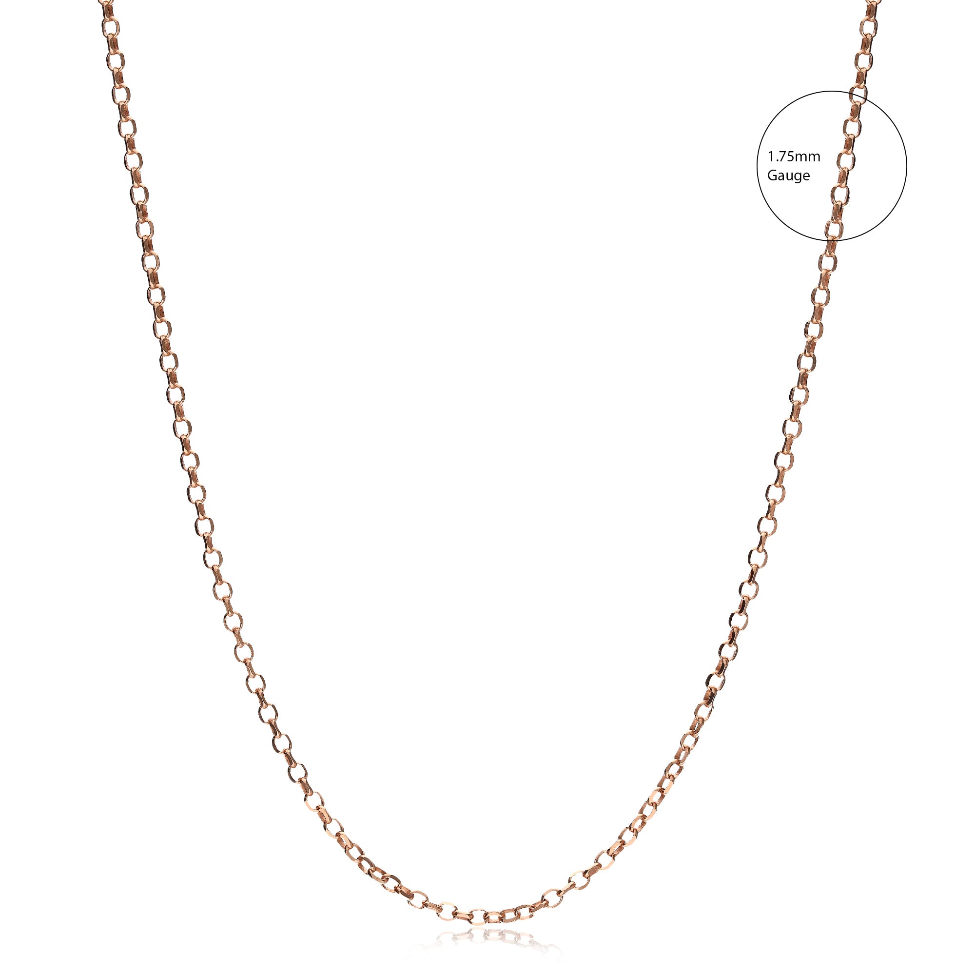 Rose Gold Vermeil Belcher Chain 1.79mm 20"