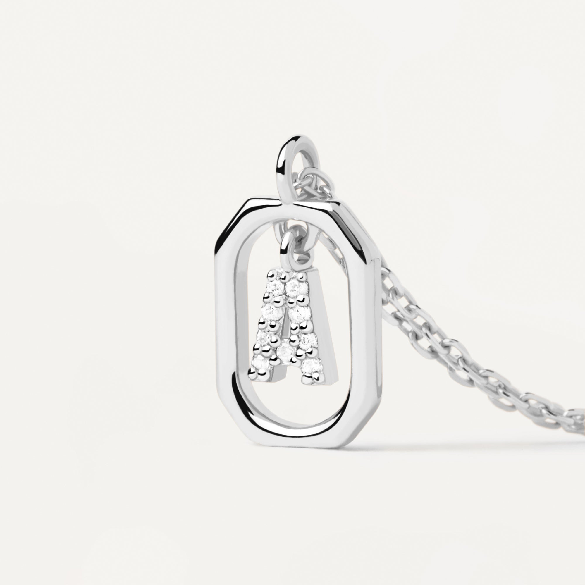 Sterling Silver Mini Letter A Necklace