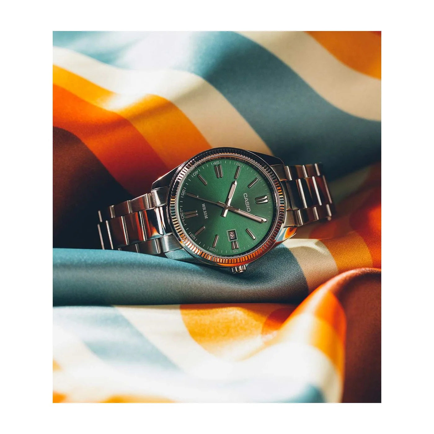 Casio Green Dial  MTP-1302PD-3AVEF Watch
