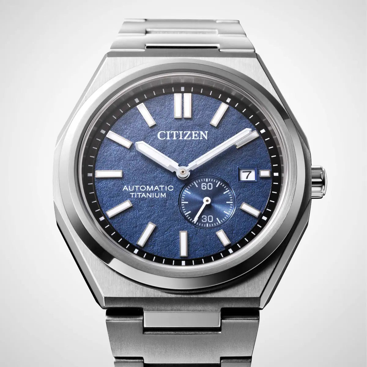 Citizen Zenshin Automatic Men’s 41mm Textured Blue Dial Super Titanium™ Watch NJ0180-80L