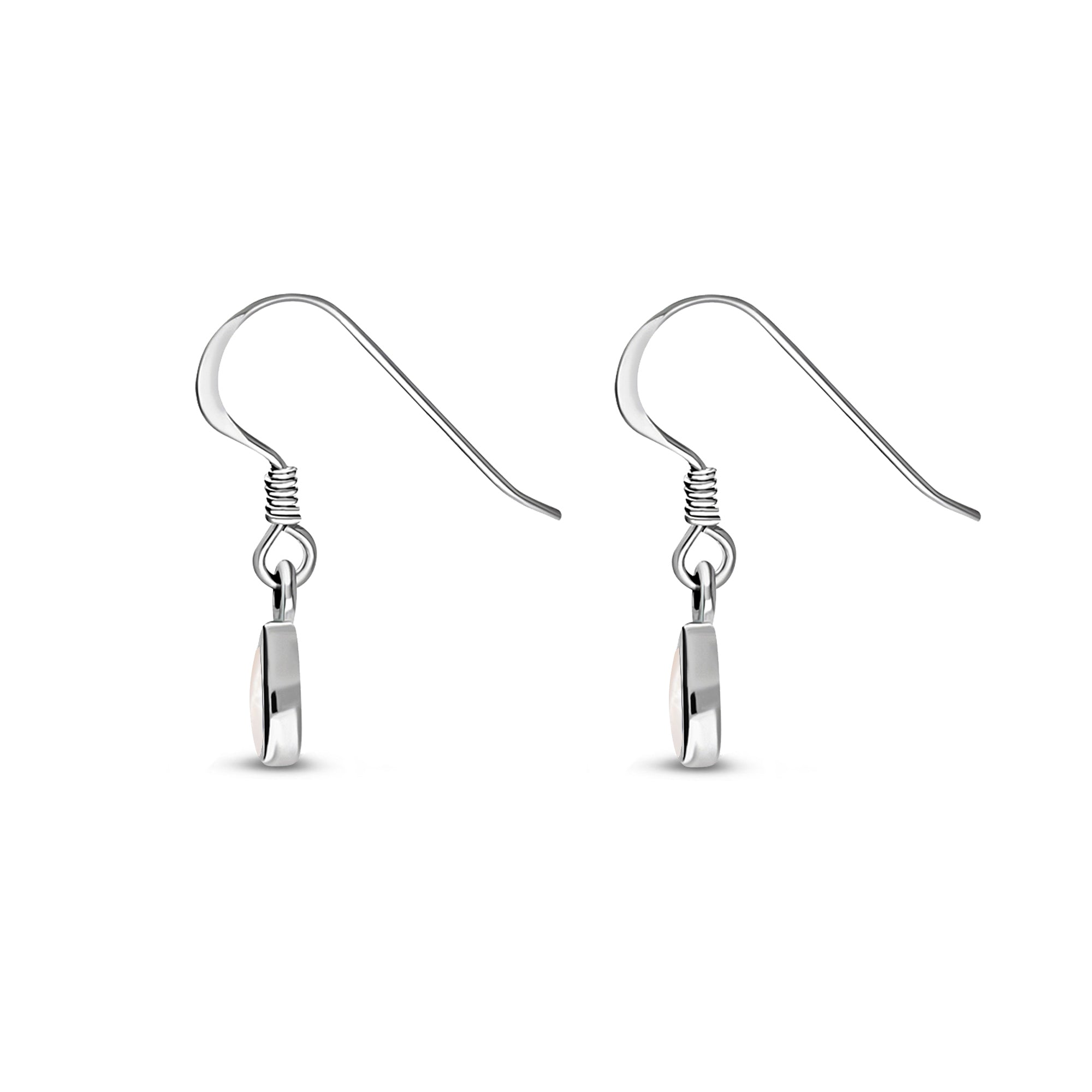 Sterling Silver Mother of Pearl Dinky Teardrop Earrings