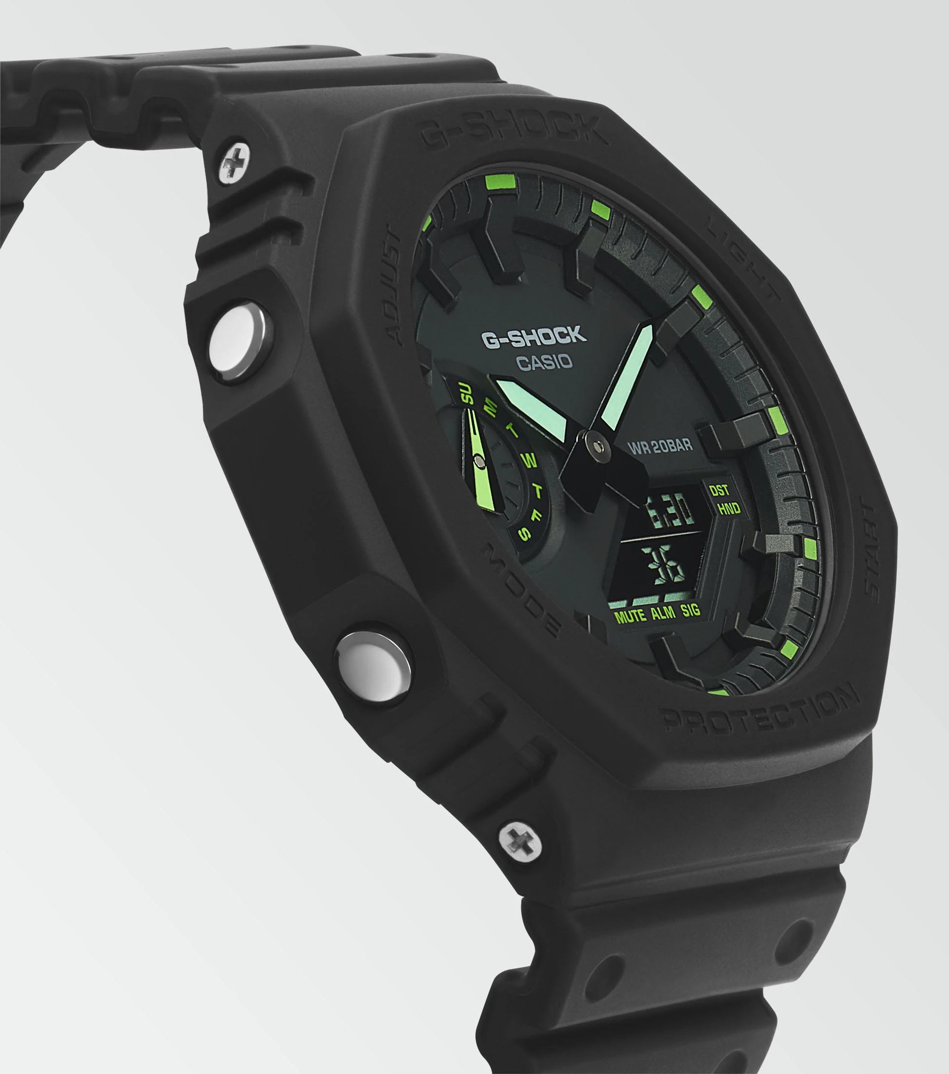 G-Shock GA-2100-1A3ER Black Green Watch