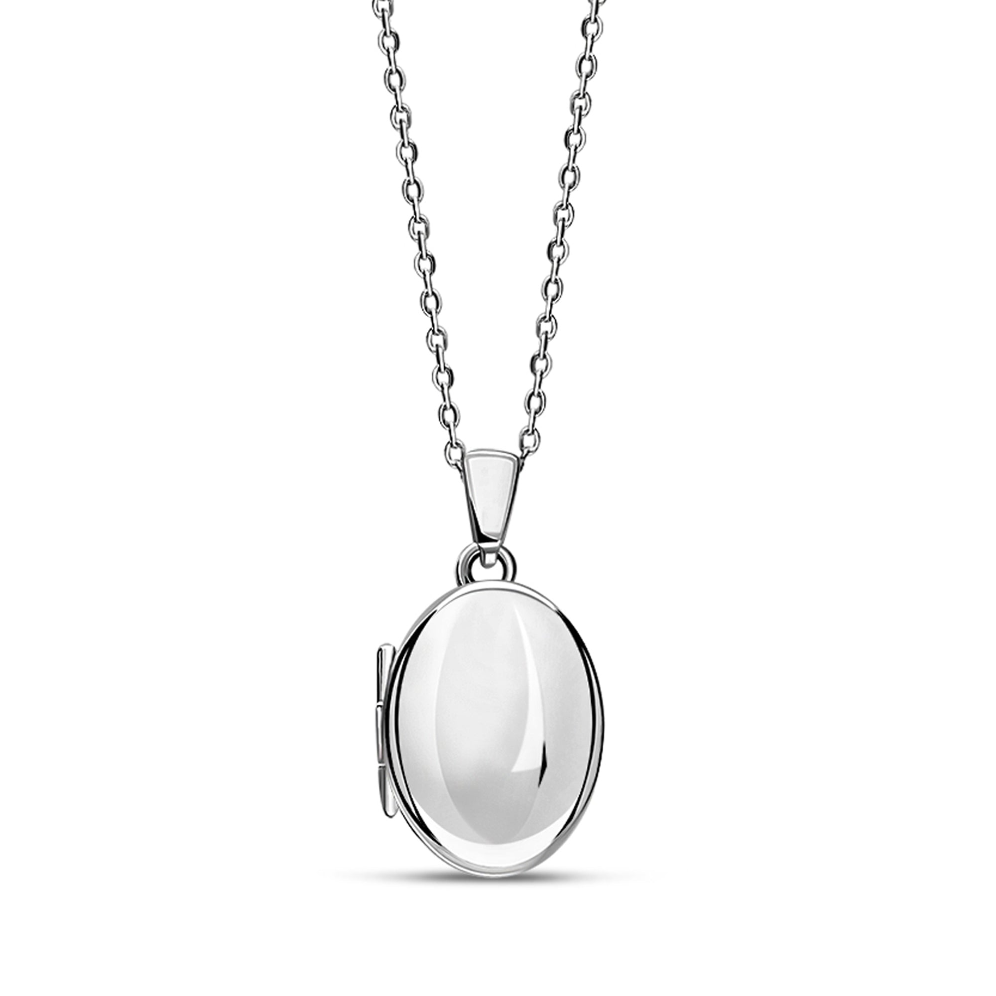 Sterling Silver Plain Oval Locket