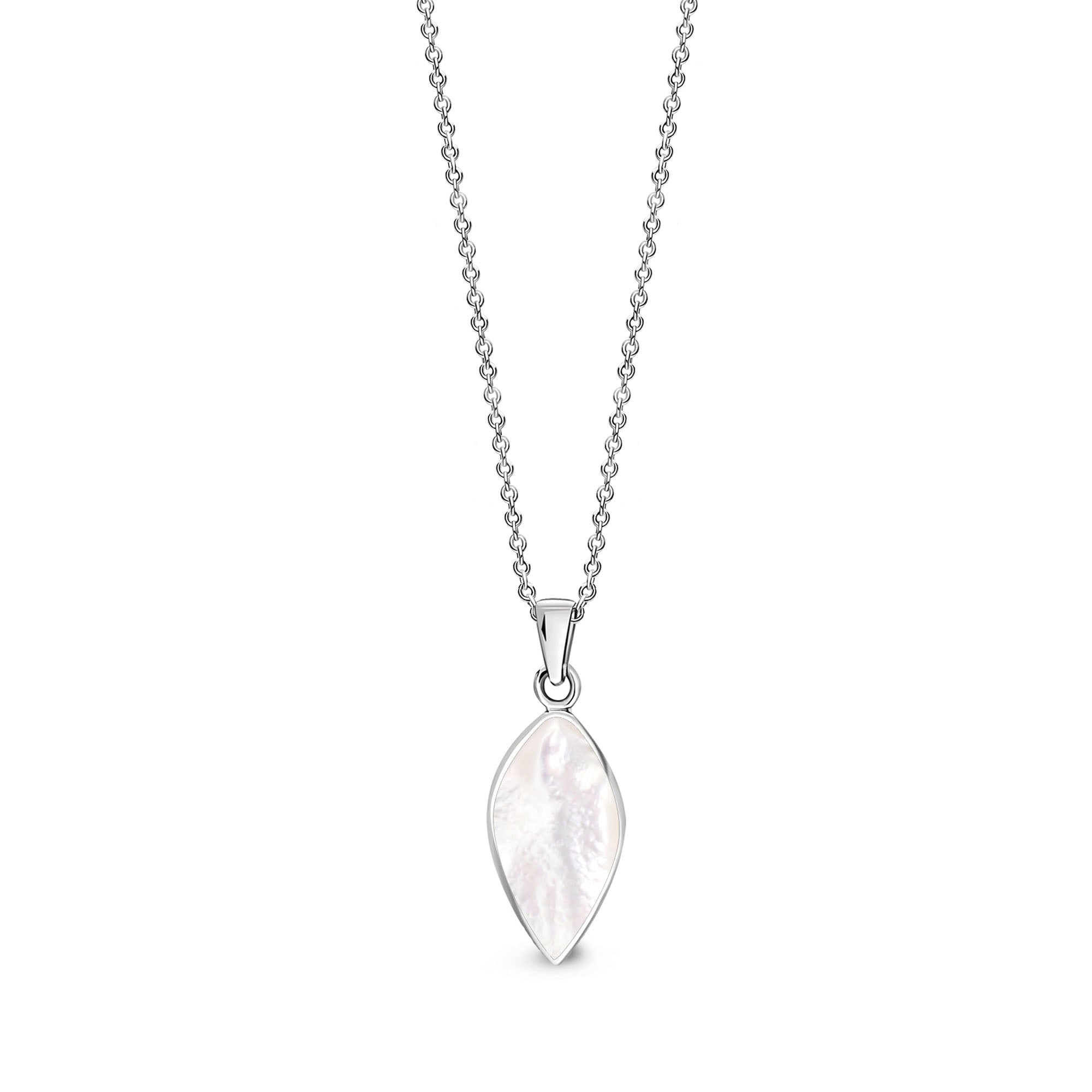 Sterling Silver Mother of Pearl Inverted Pear Drop Pendant