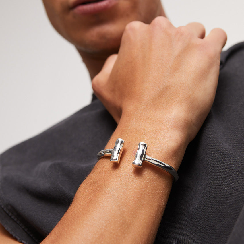 Silver Ser Natural Bangle