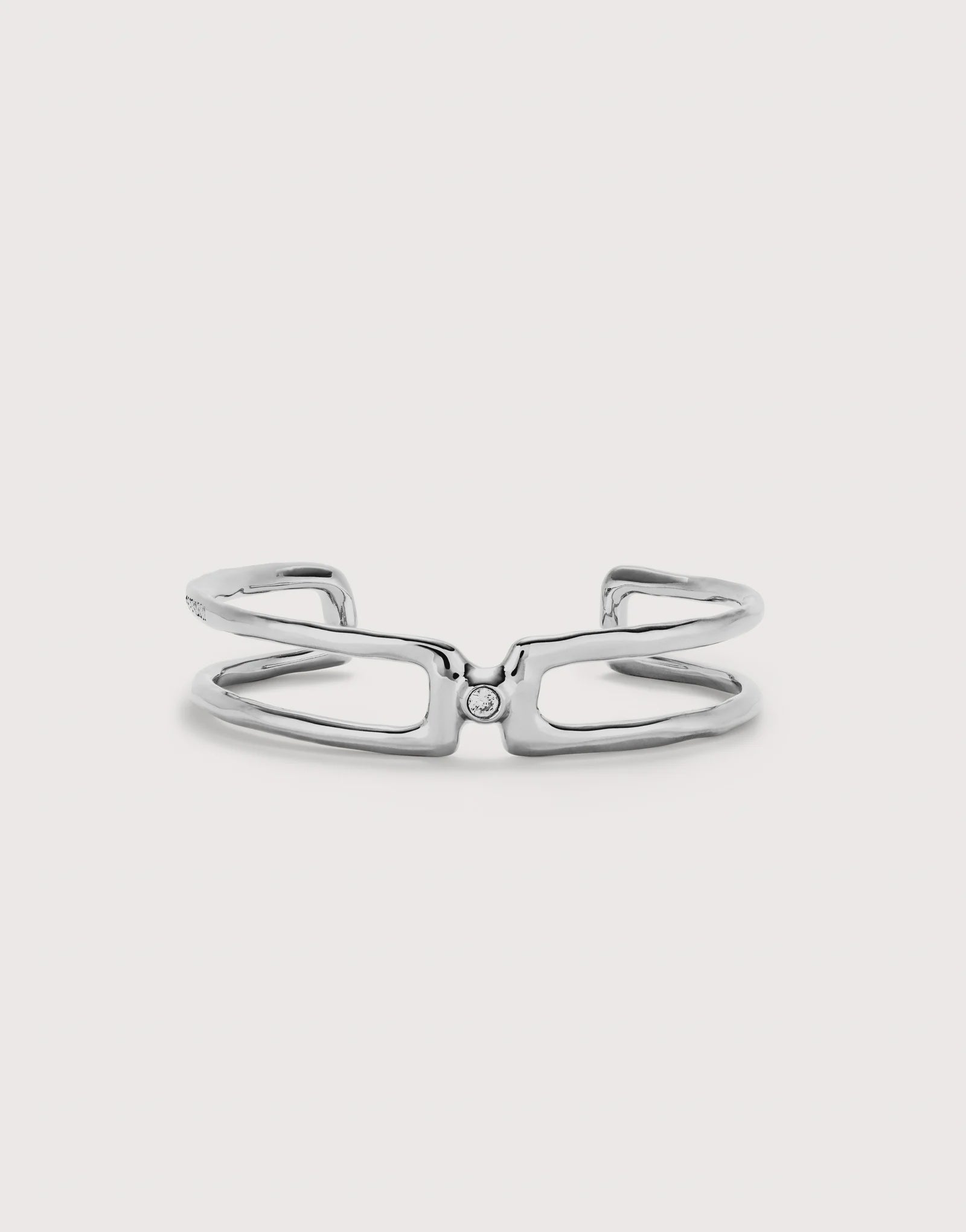 Double White Topaz Bangle