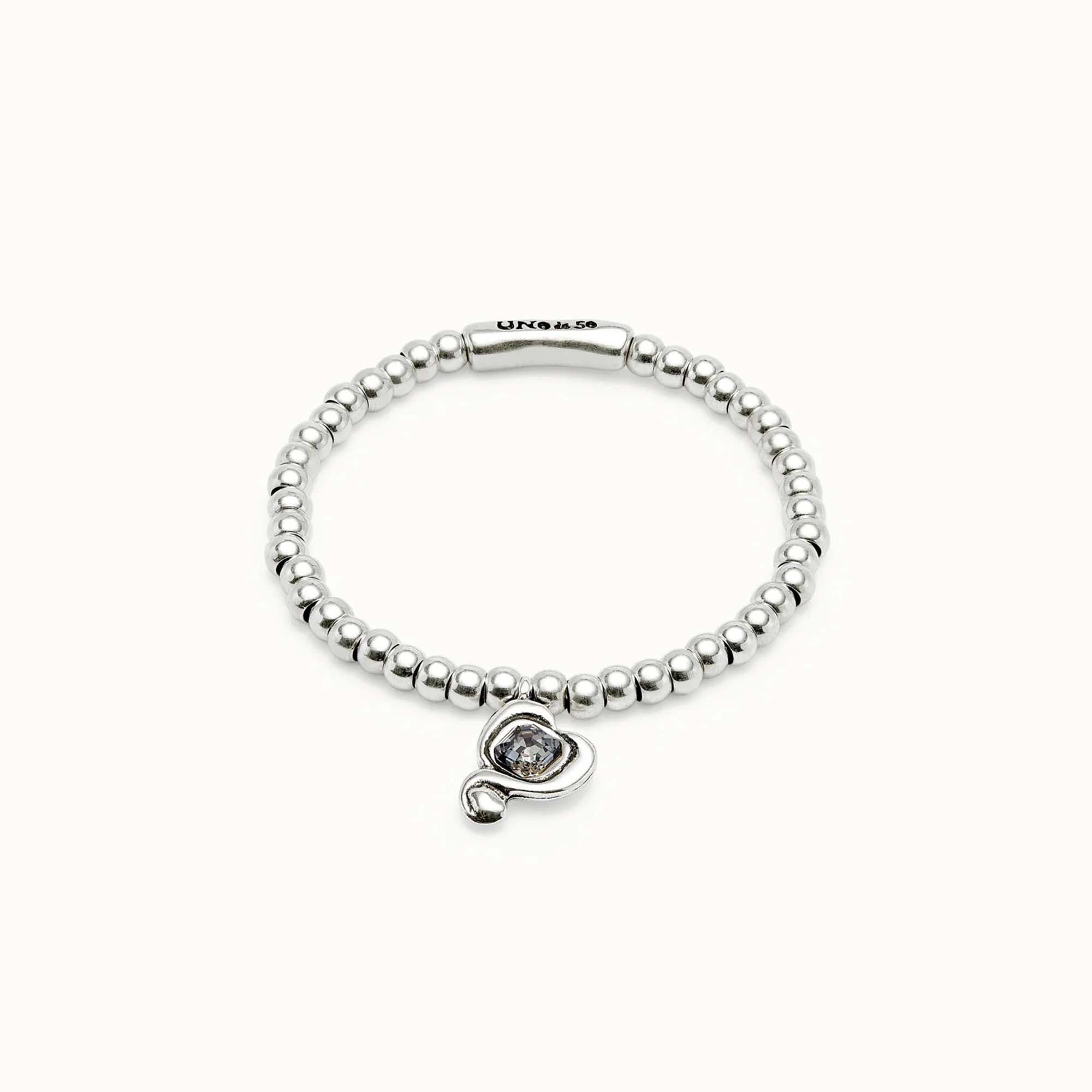 Beaded Heart Stretch Bracelet