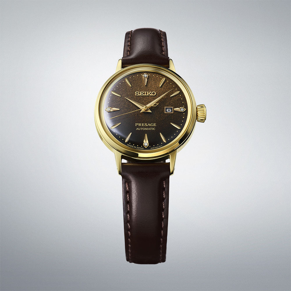 Presage Cocktail Time Jamaican Coffee Diamond-Set 30mm Watch