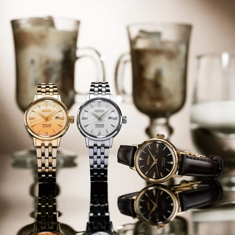 Presage Cocktail Time Jamaican Coffee Diamond-Set 30mm Watch