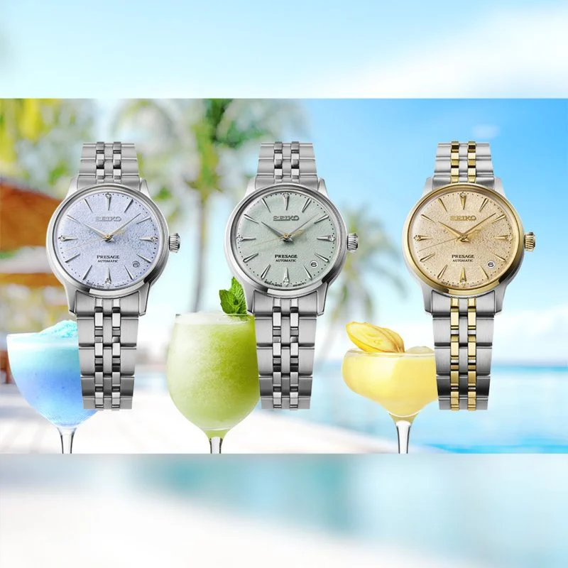 Seiko Presage Style 60s Frozen Mojito Stone Automatic Men’s 39.5mm Watch SRPL63J1