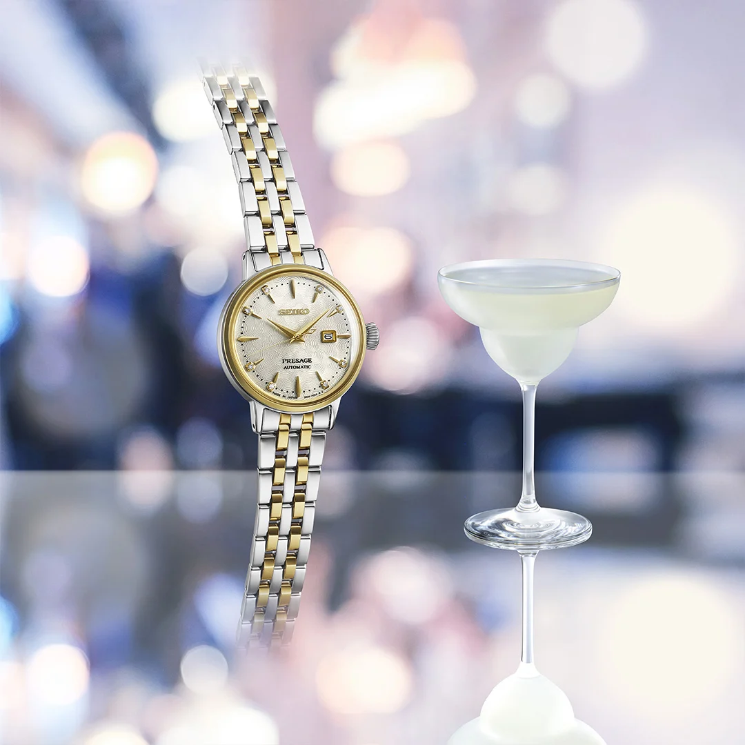 Seiko Presage Cocktail Time ‘White Lady’ Diamond Ladies’ 30mm Twist Watch SRE010J1