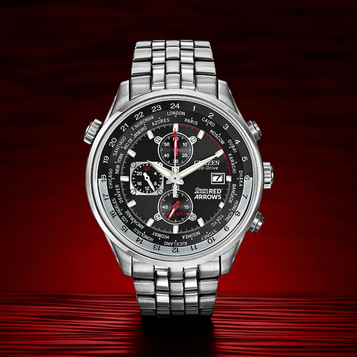 Citizen Red Arrows Chronograph Eco-Drive Men’s Stainless Steel Watch CA0080-54E