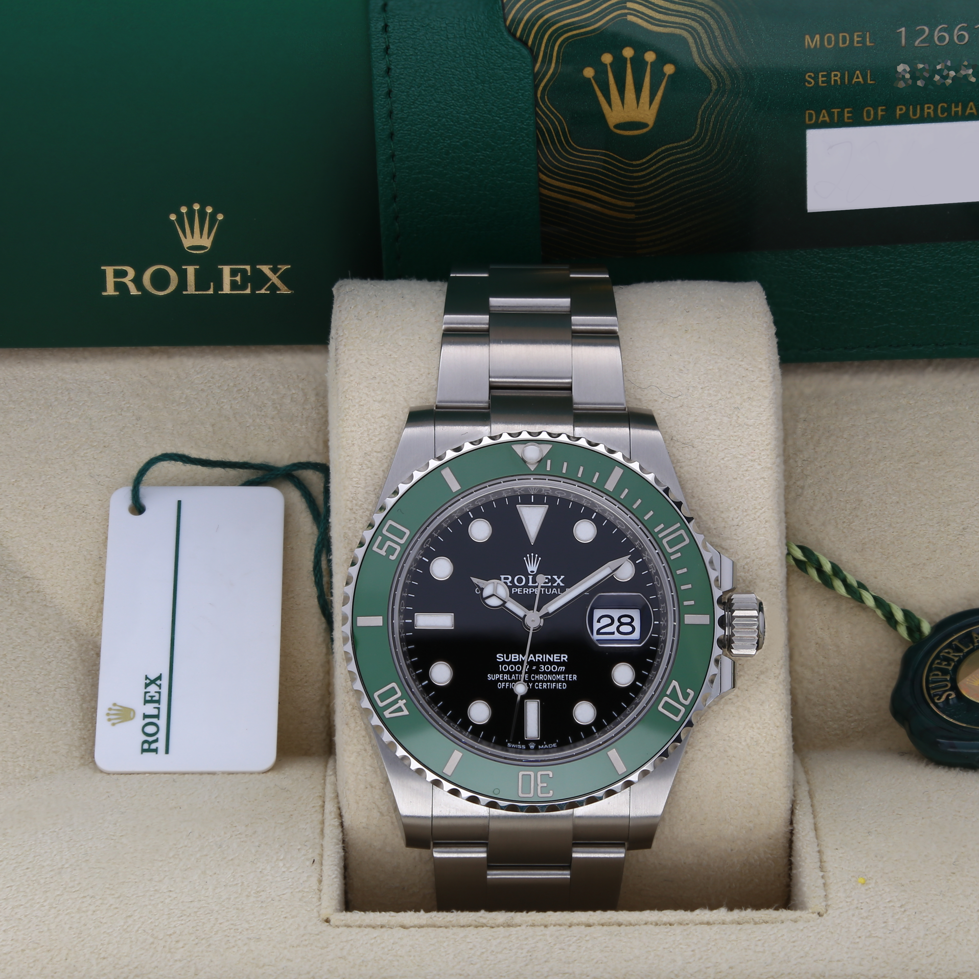 Unworn Rolex Submariner Date 126610LV ‘Starbucks’ Black Dial 41mm Stainless Steel Watch – 2024, MKII