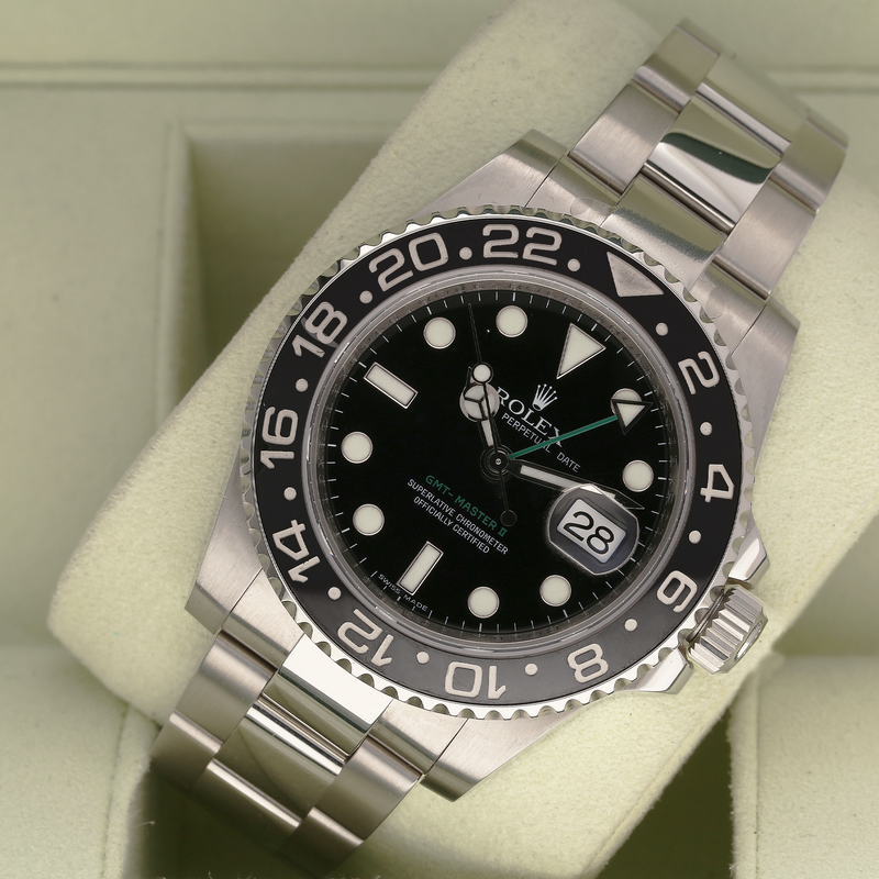 Unworn Rolex GMT-Master II 116710LN 40mm Black Dial Watch – 2008, NOS, Full Set