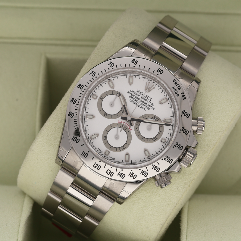 Unworn Rolex Daytona 116520 White Dial Stainless Steel Watch – 2011, Fully Stickered, Full Set