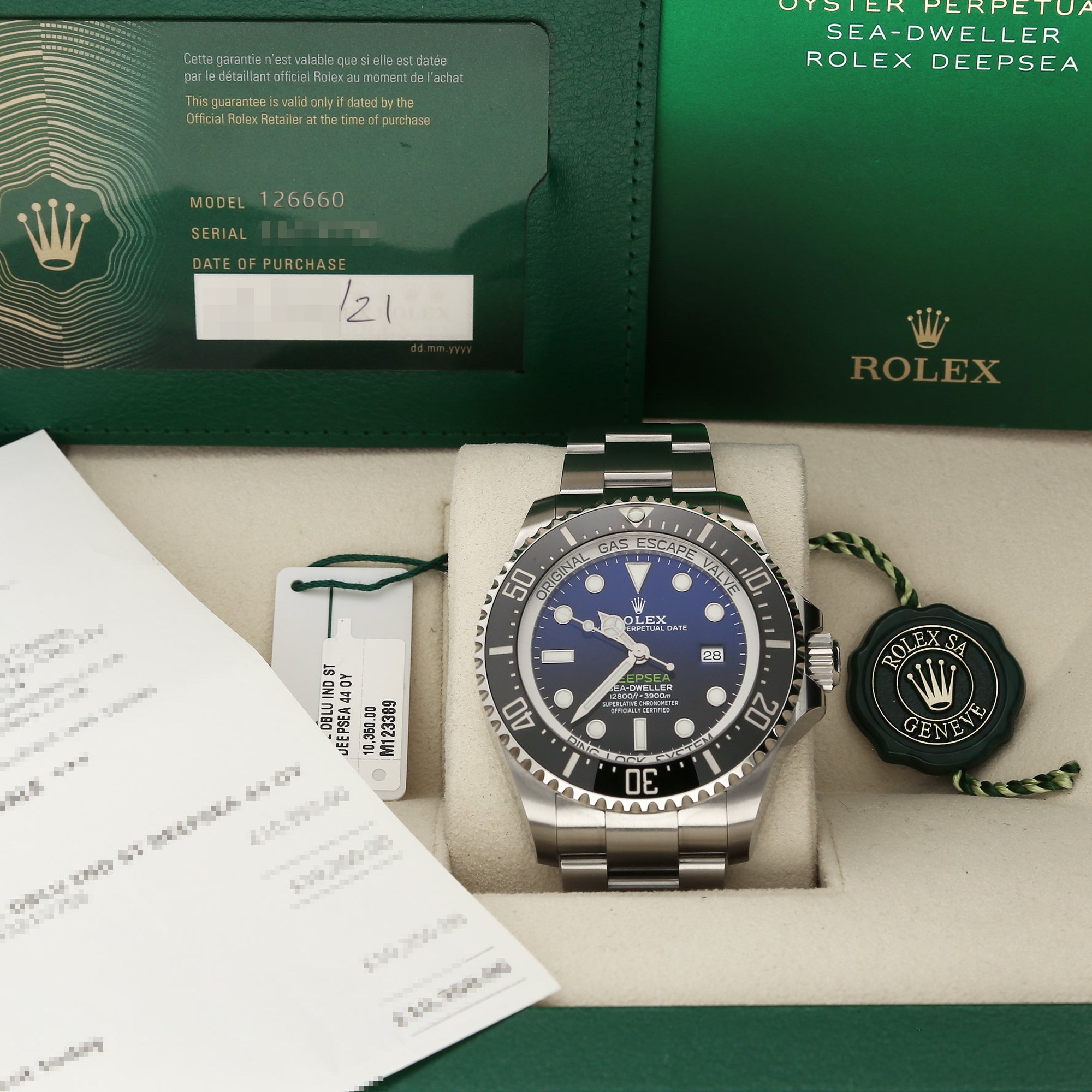 Unworn Rolex Deepsea 126660 ‘James Cameron’ D-Blue Dial 44mm Watch – 2021, Full Set