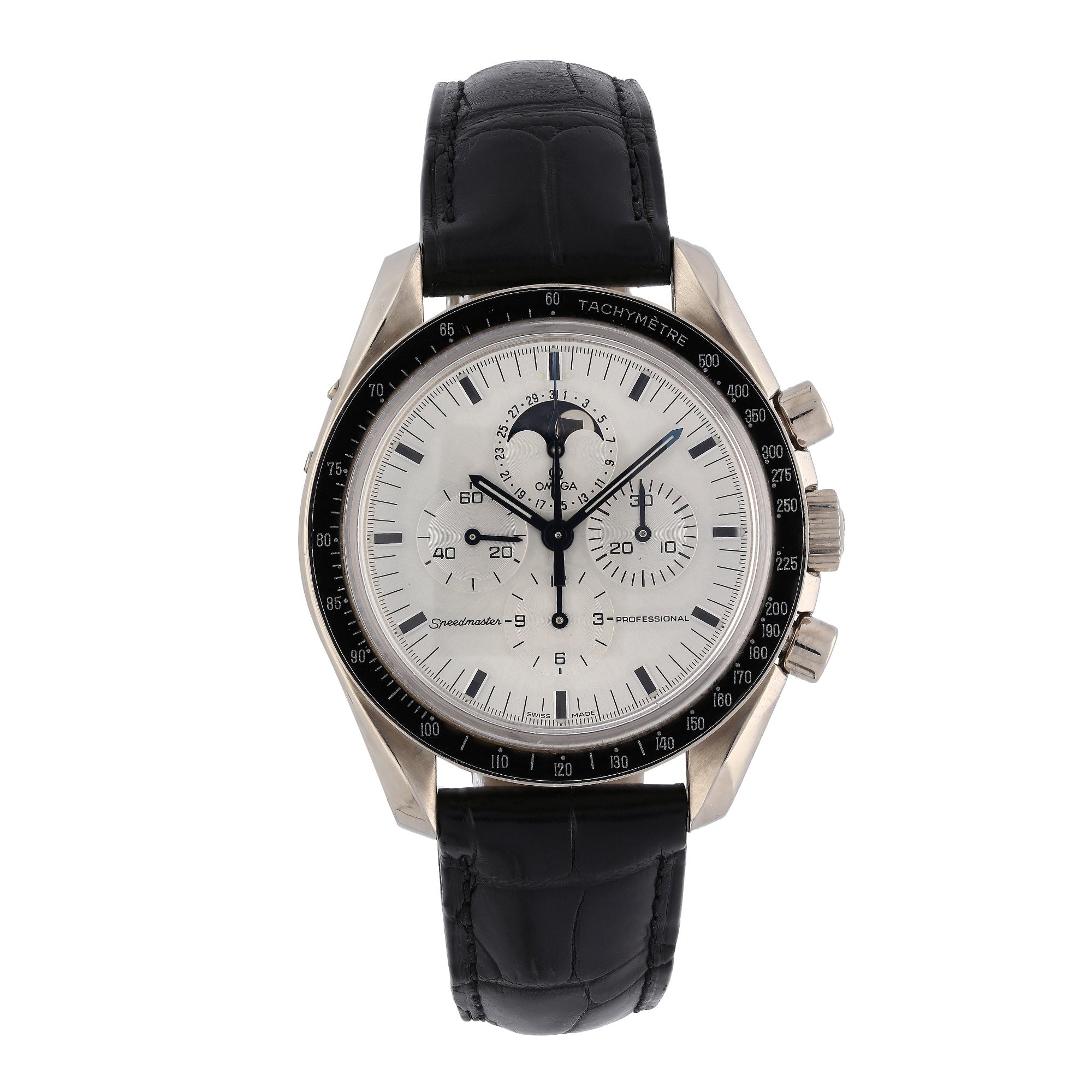 Omega Speedmaster Professional Moonphase White Gold Limited Edition 3689.30.31 – 2012, Full Set