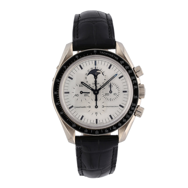 Omega Speedmaster Professional Moonphase White Gold Limited Edition 3689.30.31 – 2012, Full Set