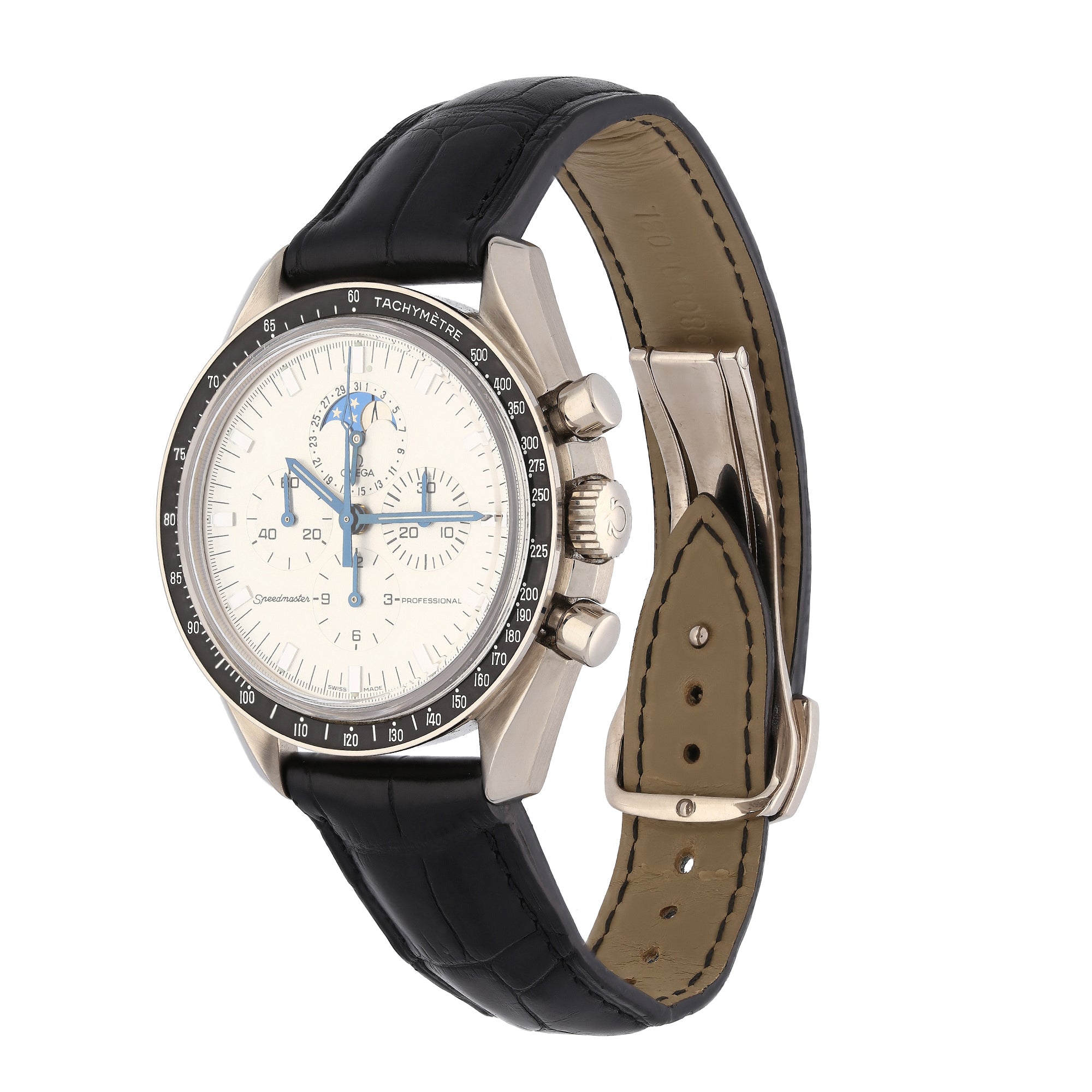 Omega Speedmaster Professional Moonphase White Gold Limited Edition 3689.30.31 – 2012, Full Set