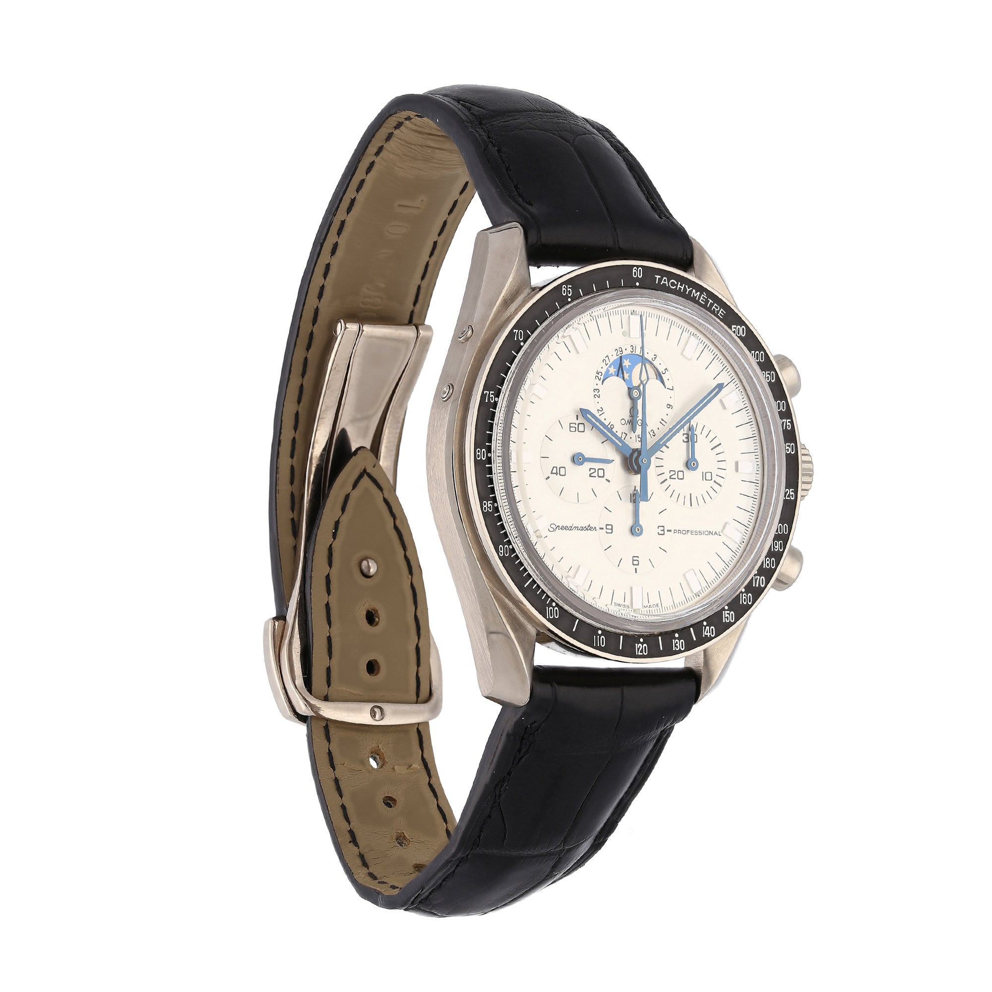 Omega Speedmaster Professional Moonphase White Gold Limited Edition 3689.30.31 – 2012, Full Set