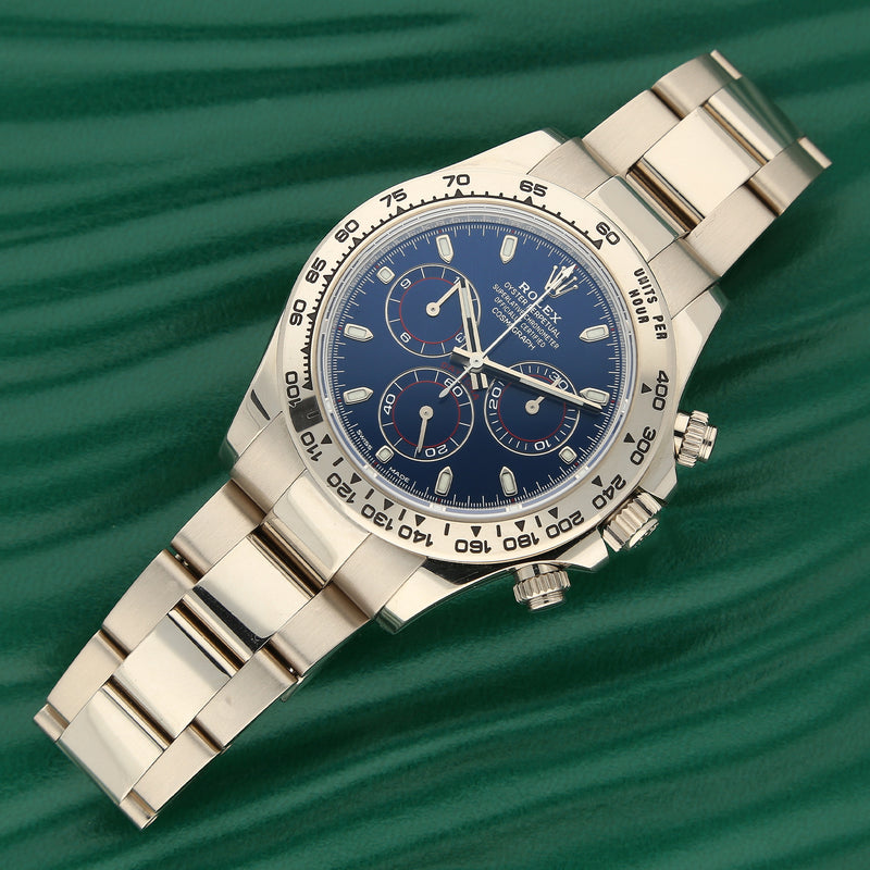 Rolex Daytona 116509 White Gold Blue Dial 40mm Watch – 2021, Full Set