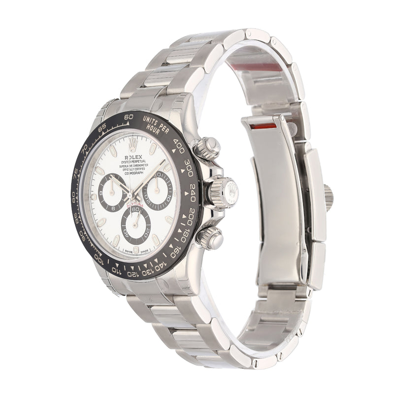Rolex Daytona 116500LN right side profile showing screw-down crown and chronograph pushers