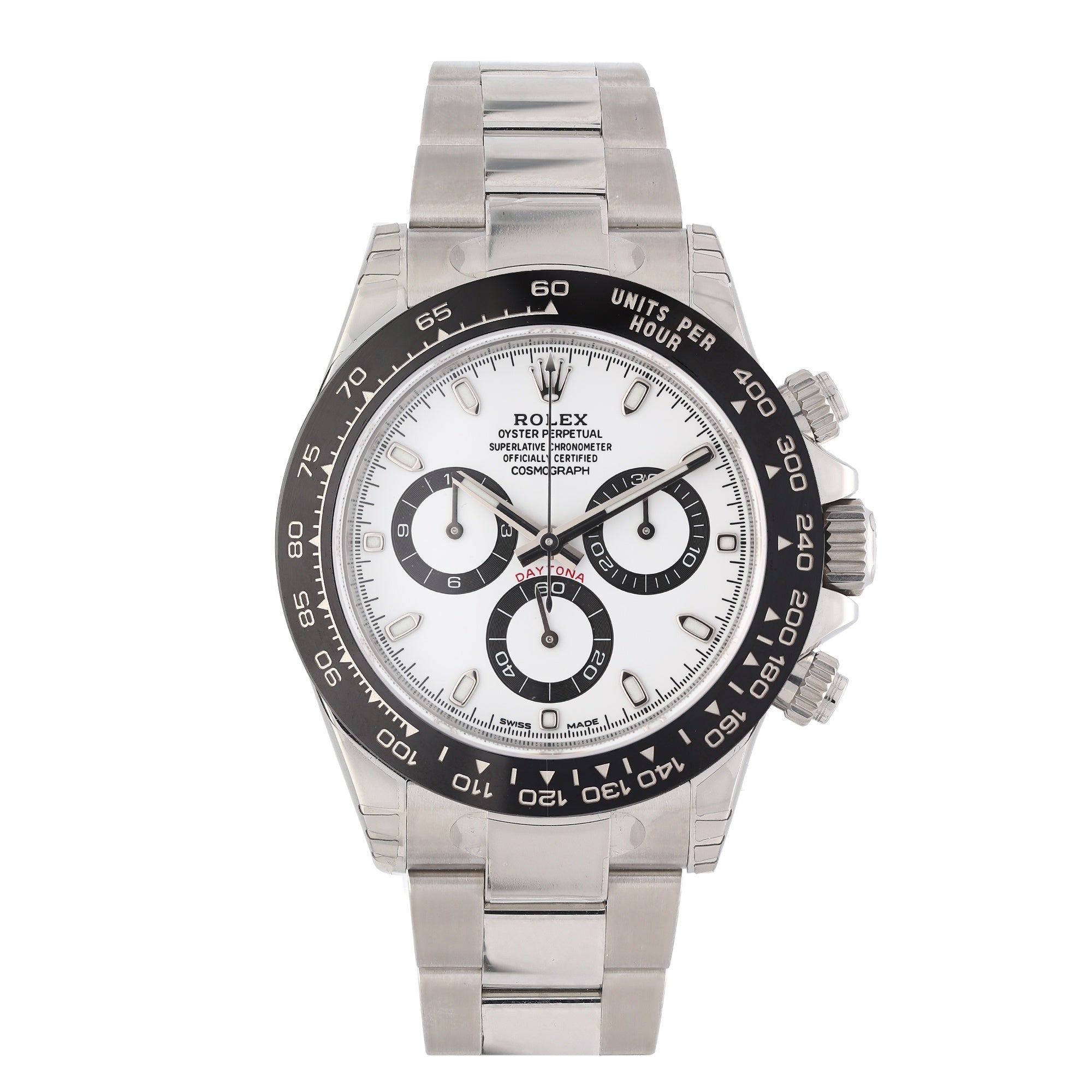Rolex Daytona 116500LN Panda dial stainless steel watch front view