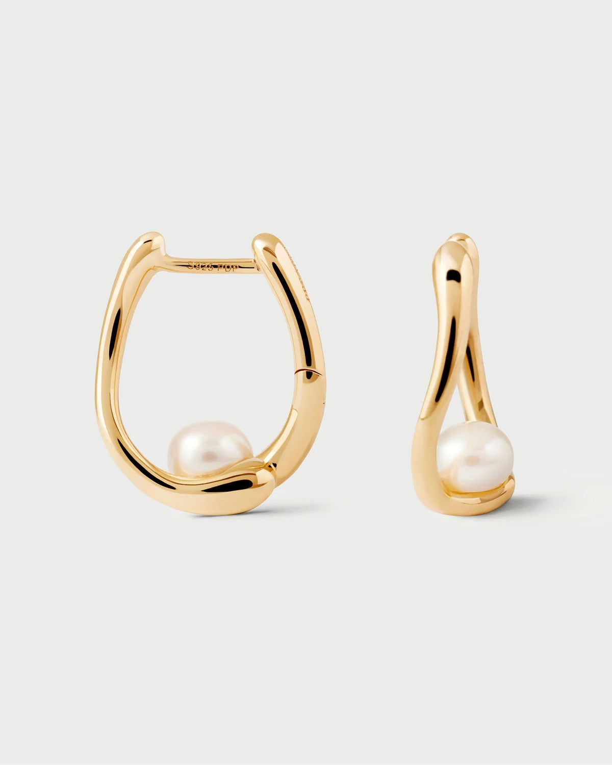 18ct Yellow Gold Plated La Perla Aura Hoop Earrings