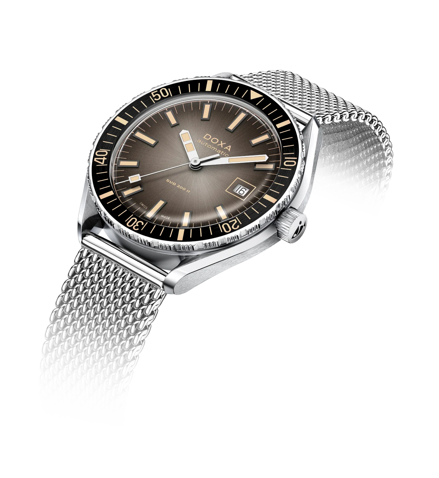 DOXA SUB 200 Sharkhunter Watch Swiss Automatic Mesh Bracelet