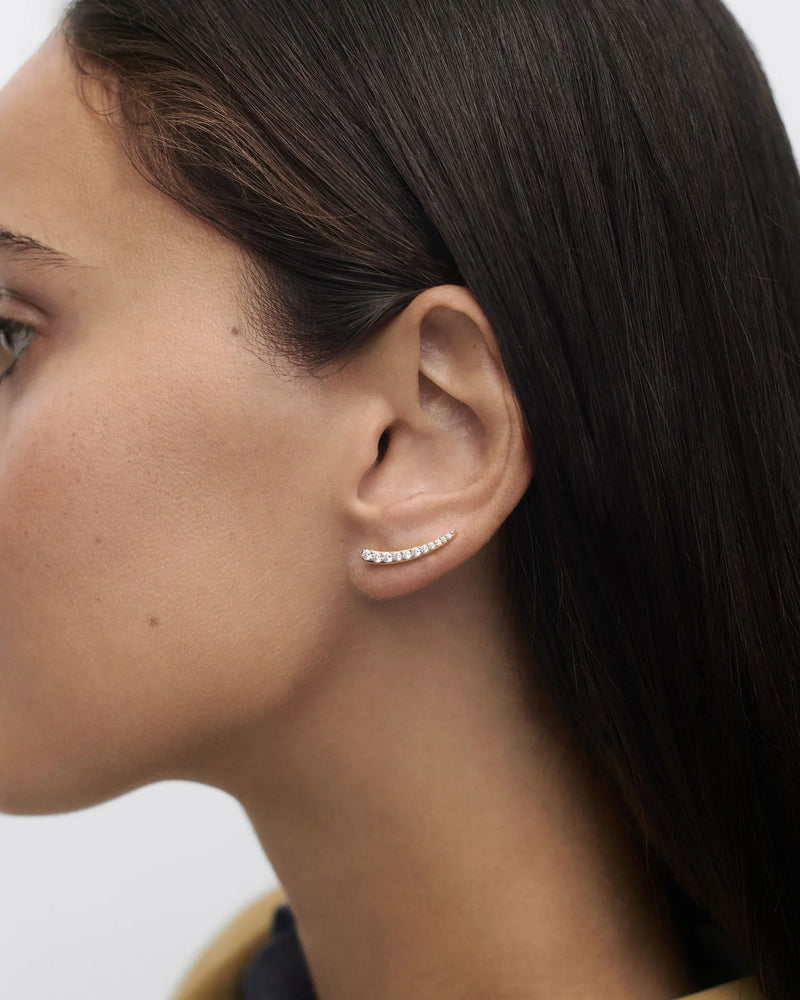 18ct Yellow Gold Vermeil Riga Climbing Earrings