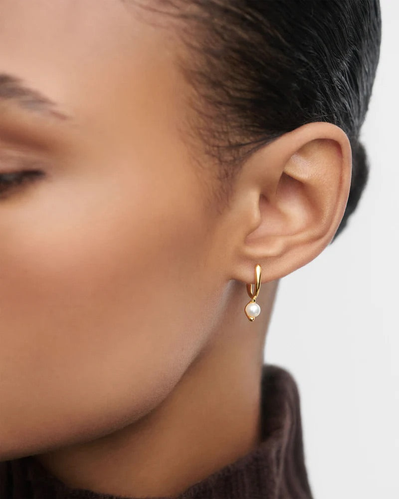 18ct Yellow Gold Plated La Perla Mini Hoop Earrings