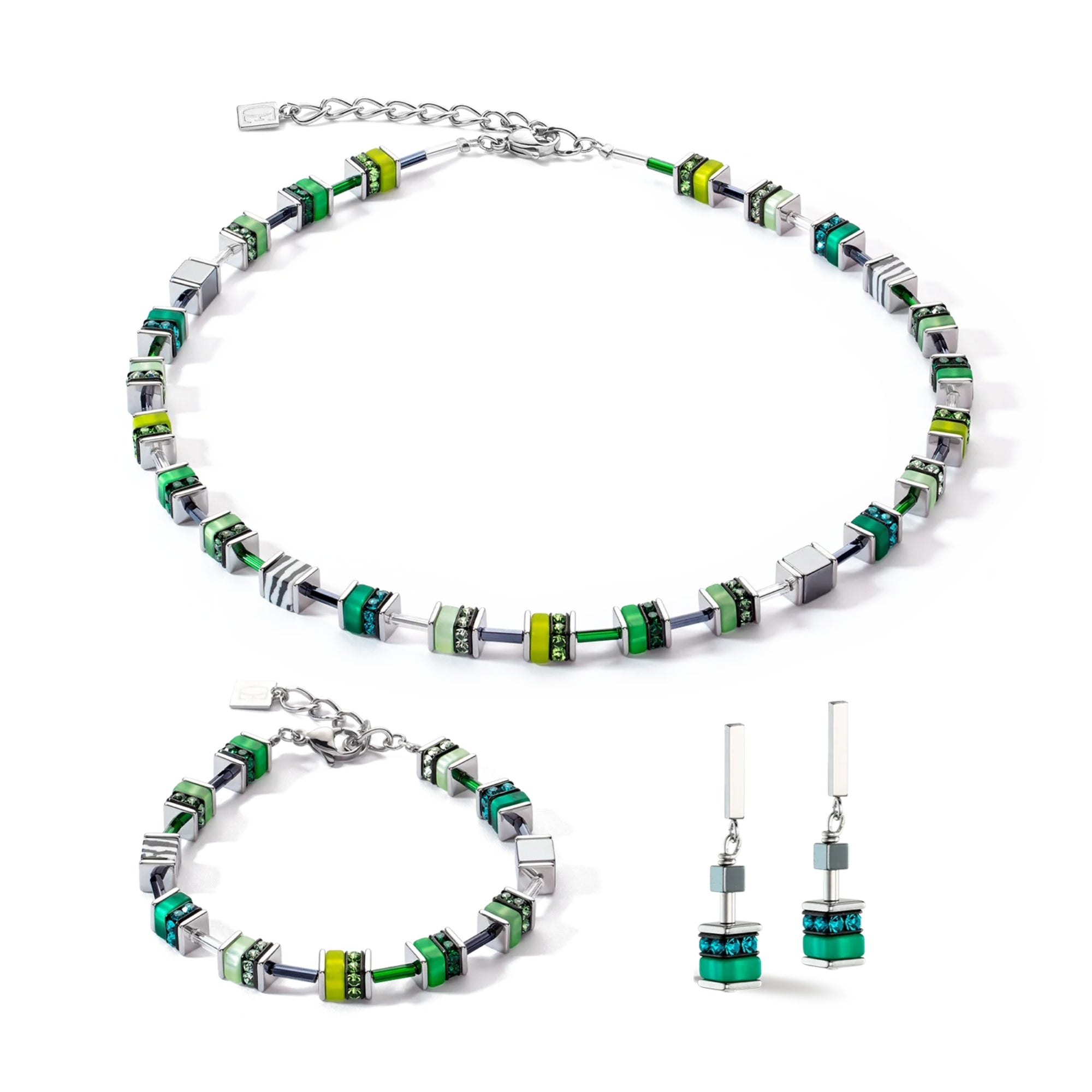 GeoCUBE Classic Update Green Necklace