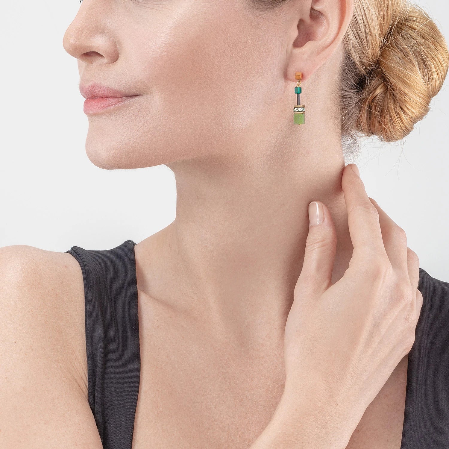 GeoCUBE Iconic Precious Green Earrings