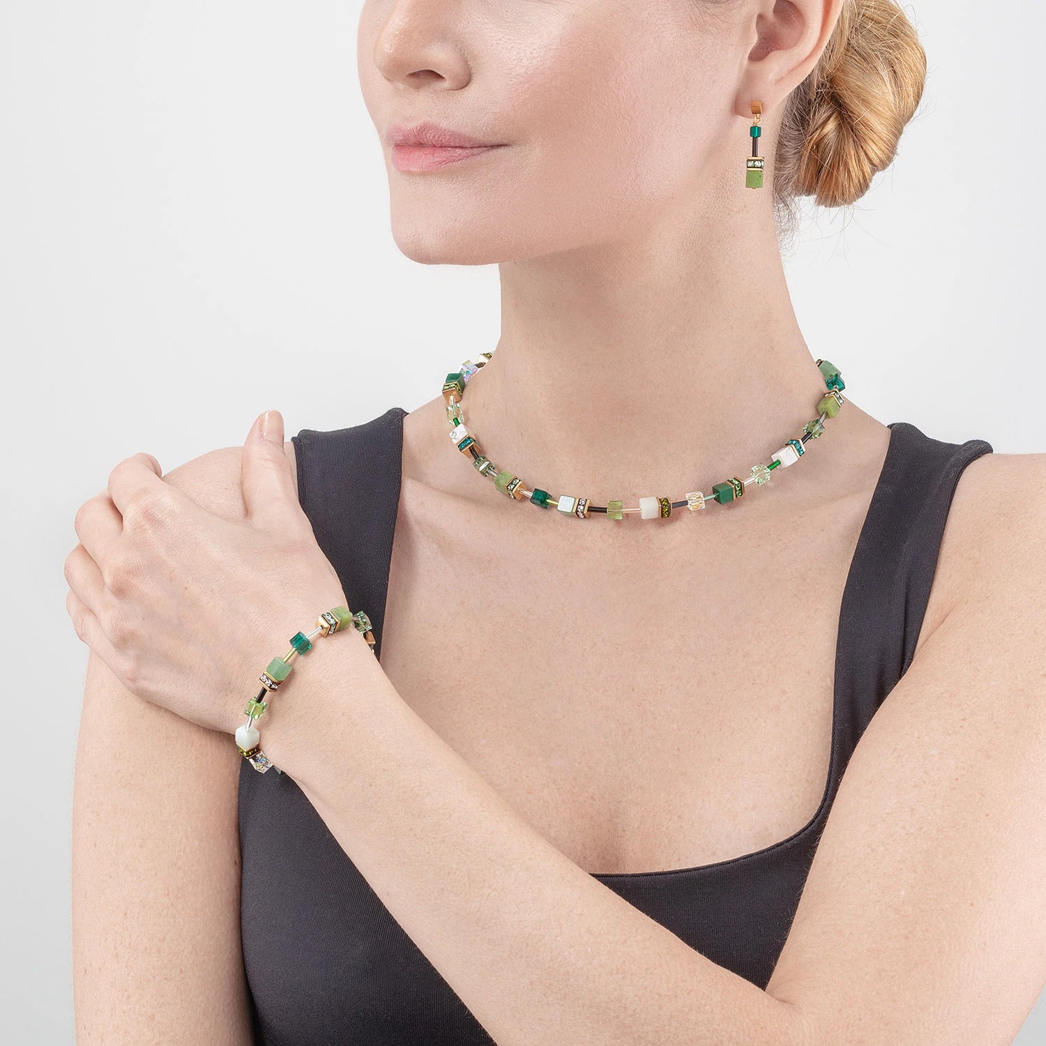 GeoCUBE Iconic Precious Green Necklace