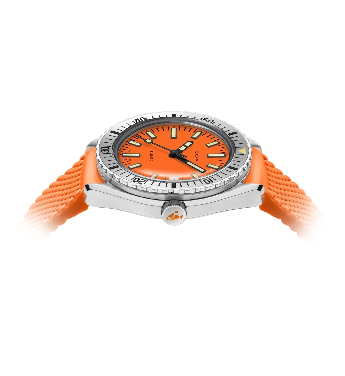 DOXA SUB 200 Professional Stainless Steel Bezel Rubber Strap Watch