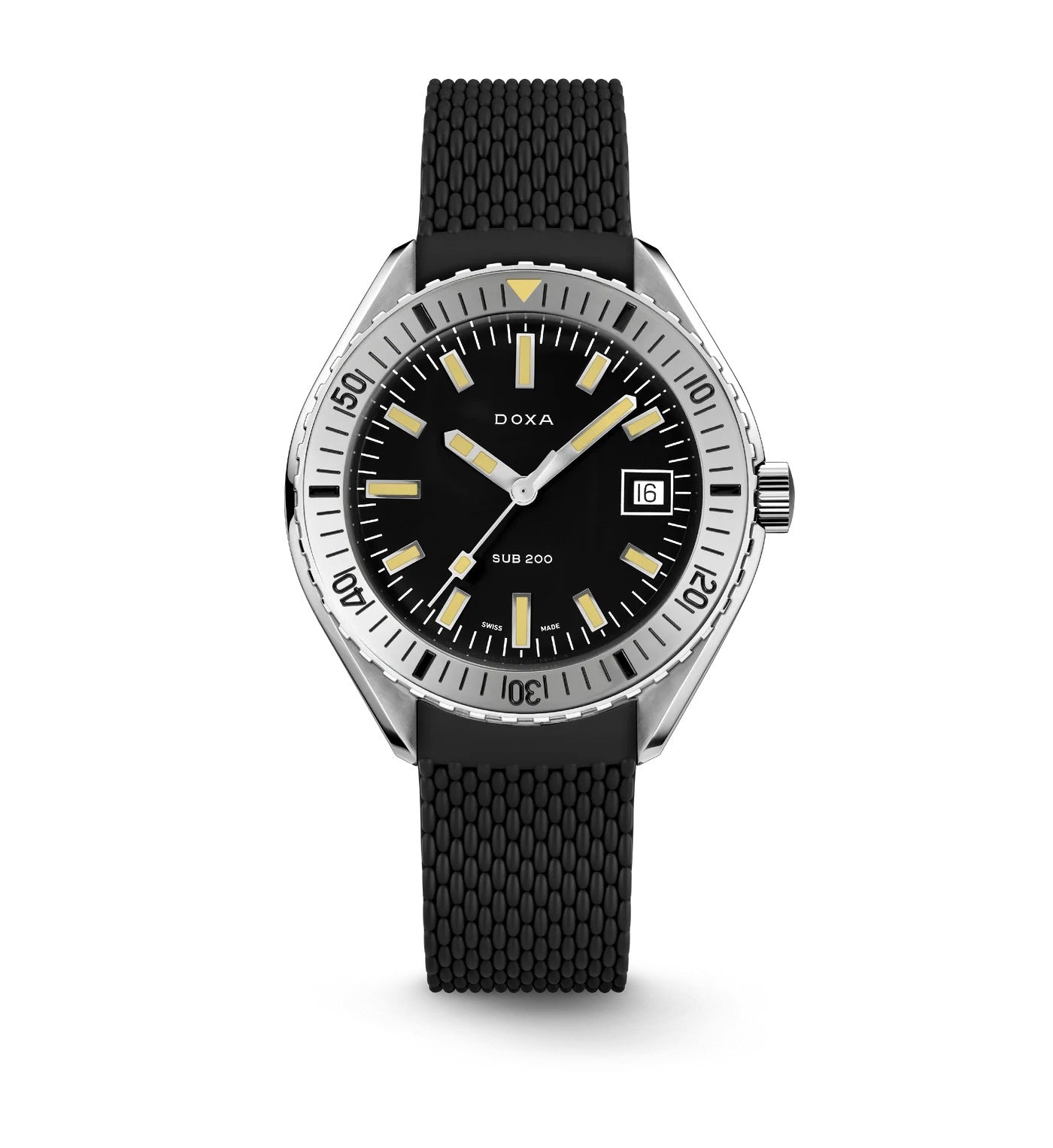 Doxa Sub 200 Sharkhunter SS Rubber Strap Watch