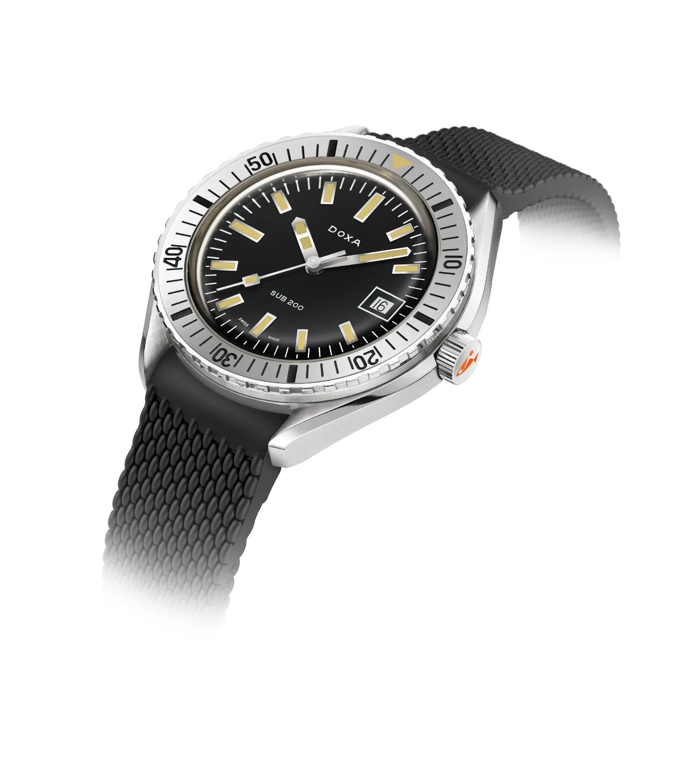 Doxa Sub 200 Sharkhunter SS Rubber Strap Watch