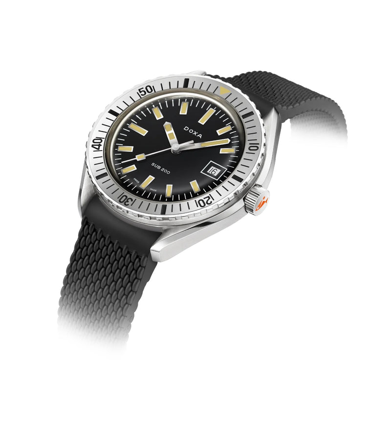 Doxa Sub 200 Sharkhunter SS Rubber Strap Watch