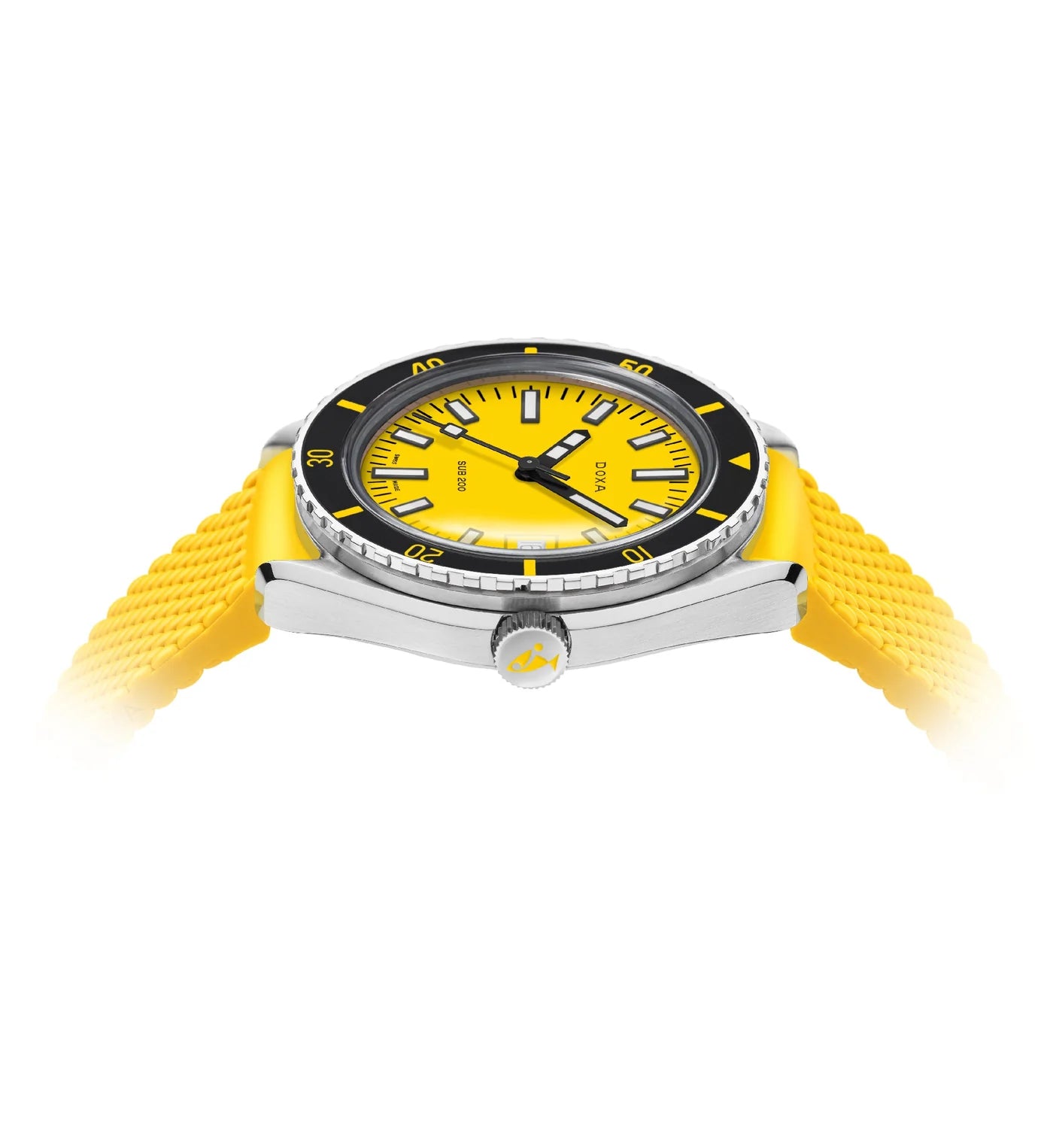 DOXA SUB 200 Divingstar Yellow Rubber Strap Watch