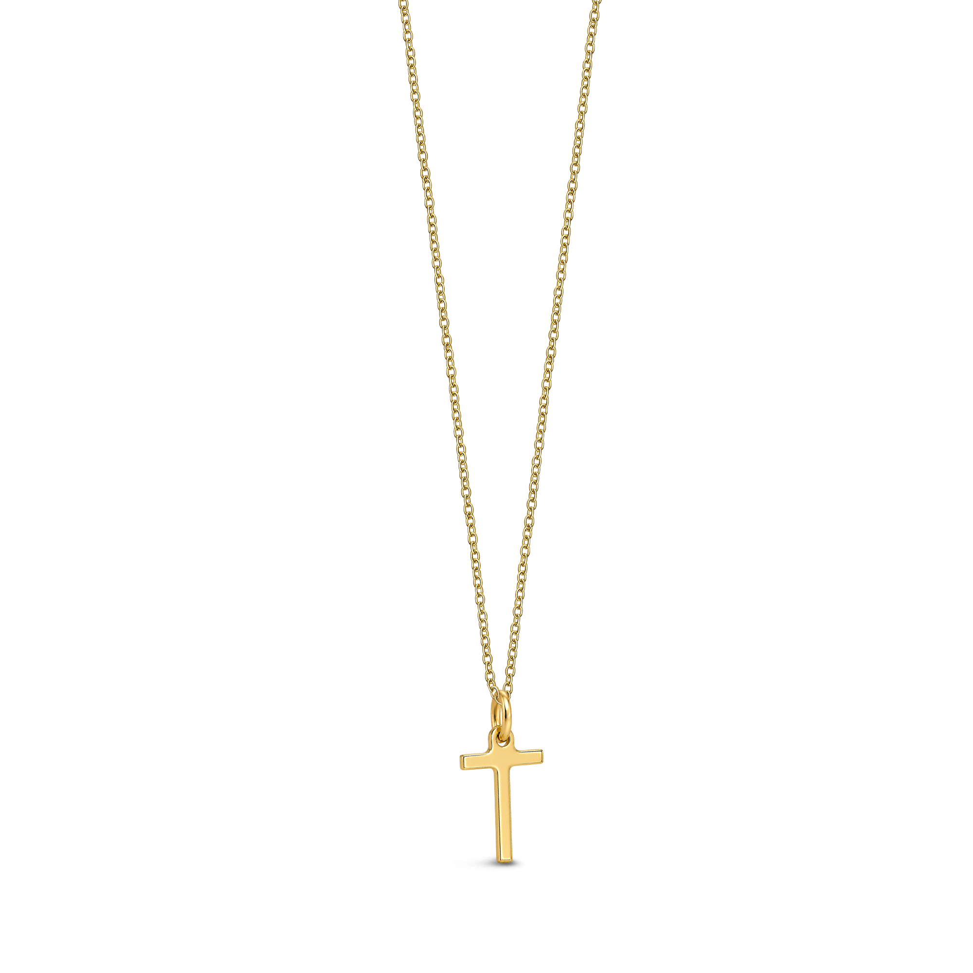 9ct Yellow Gold Initial 'T' Necklace