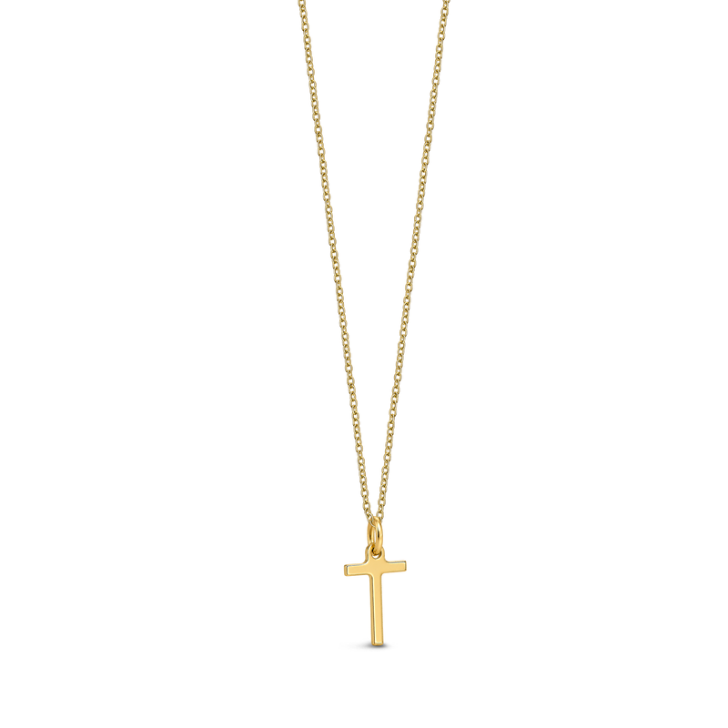 9ct Yellow Gold Initial 'T' Necklace
