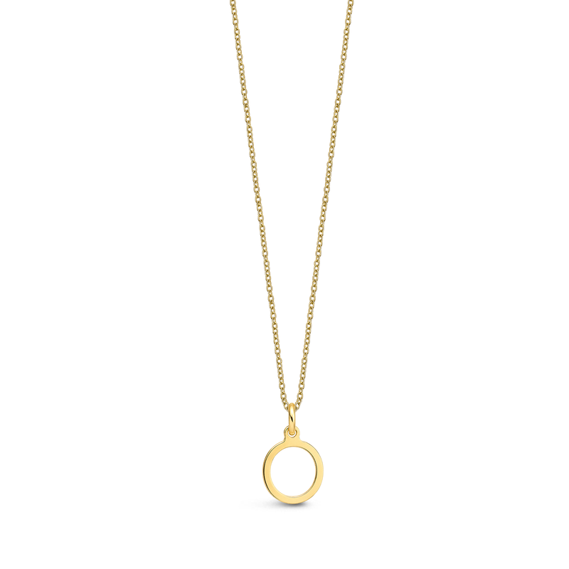 9ct Yellow Gold Initial 'O' Necklace