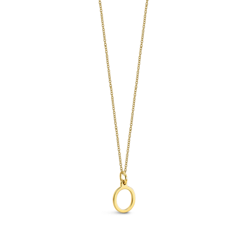 9ct Yellow Gold Initial 'O' Necklace