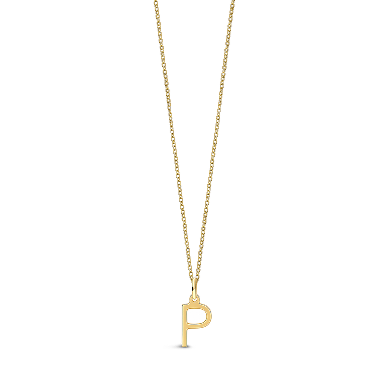 9ct Yellow Gold Initial 'P' Necklace