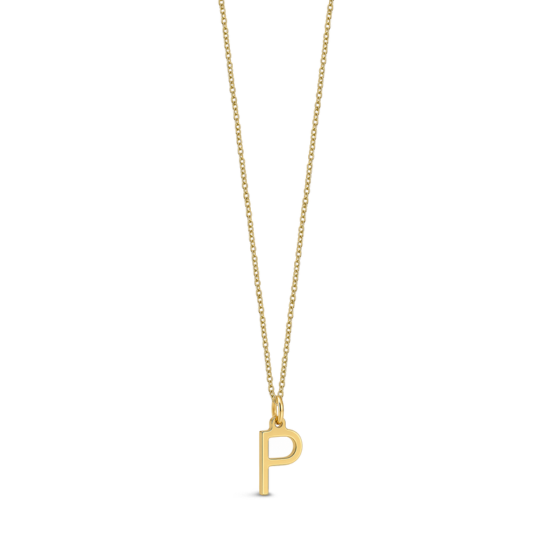 9ct Yellow Gold Initial 'P' Necklace