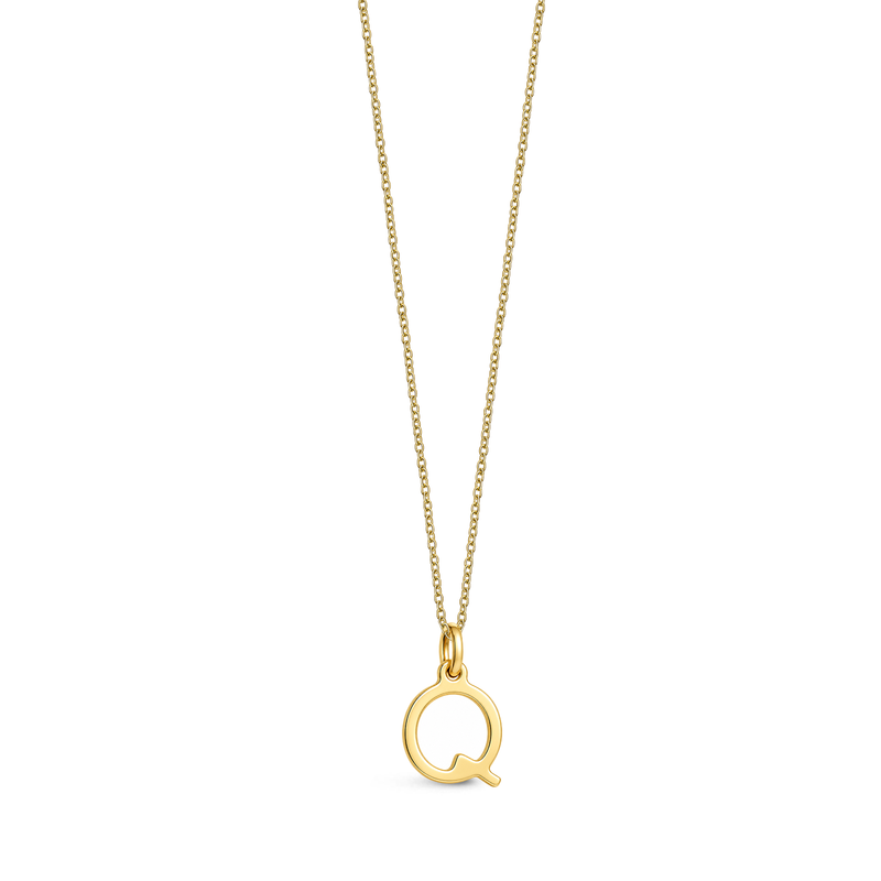 9ct Yellow Gold Initial 'Q' Necklace