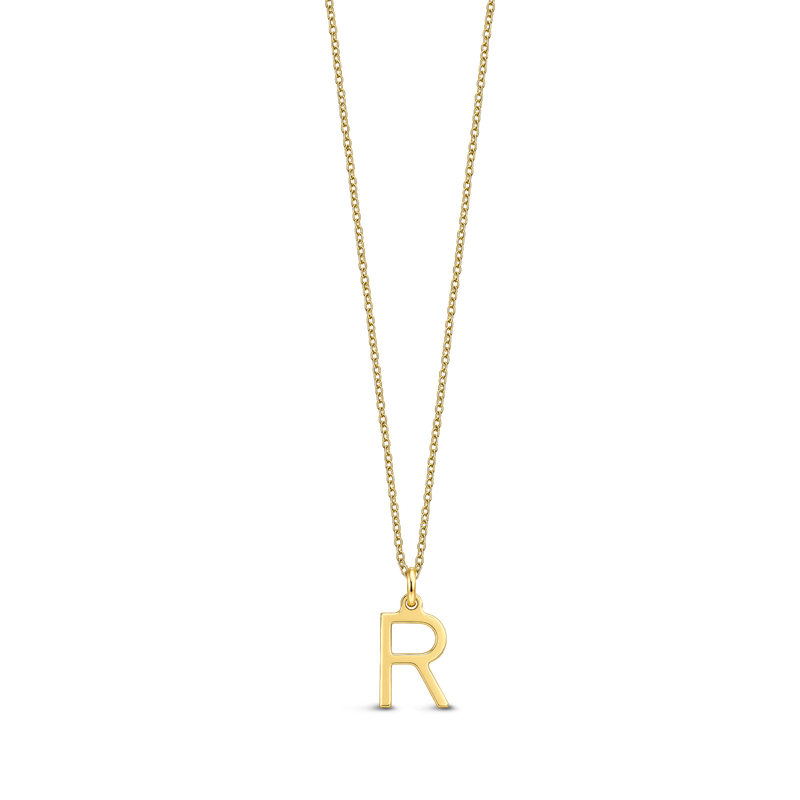9ct Yellow Gold Initial 'R' Necklace