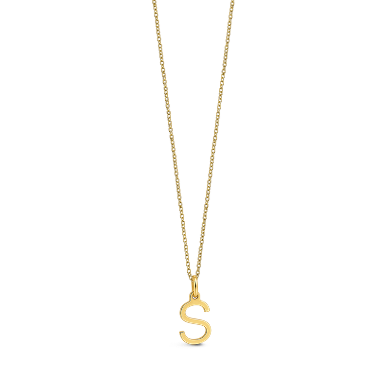 9ct Yellow Gold Initial 'S' Necklace