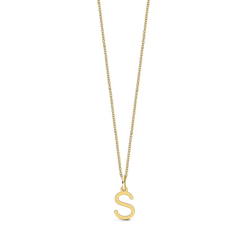 9ct Yellow Gold Initial 'S' Necklace